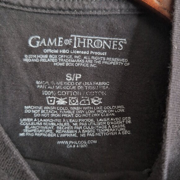 Game of Thrones Unisex Black Graphic T-Shirt Official HBO Licensed, Size Small - Picture 4 of 6